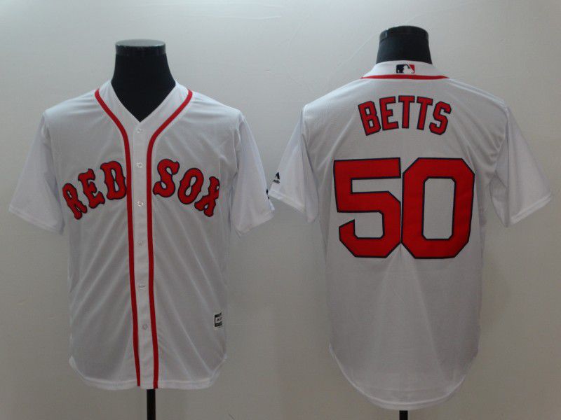 Cheap Men Boston Red Sox 50 Betts White Game 2021 MLB Jersey